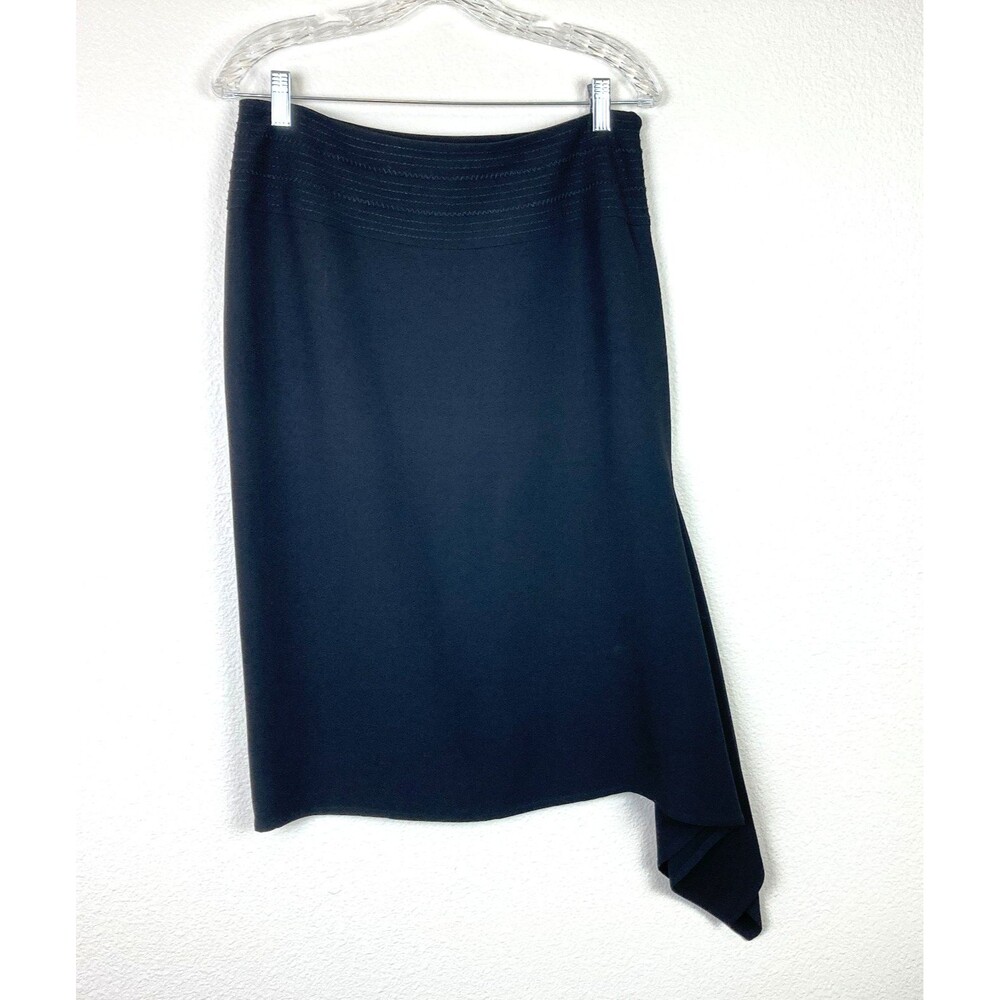 GIANFRANCO FERRE STUDIO Women's Black  Asymmetrical Skirt Size 8
